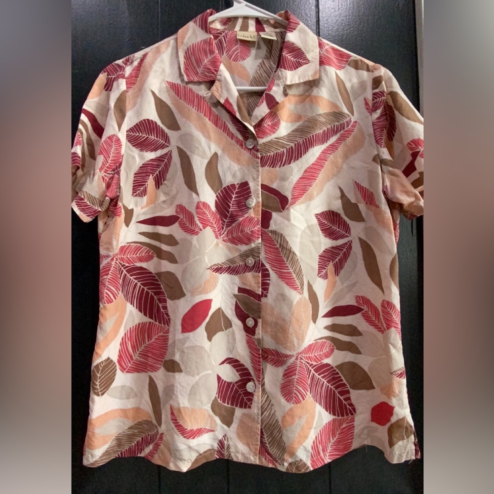Linden Hill 100% Silk Button Down VTG